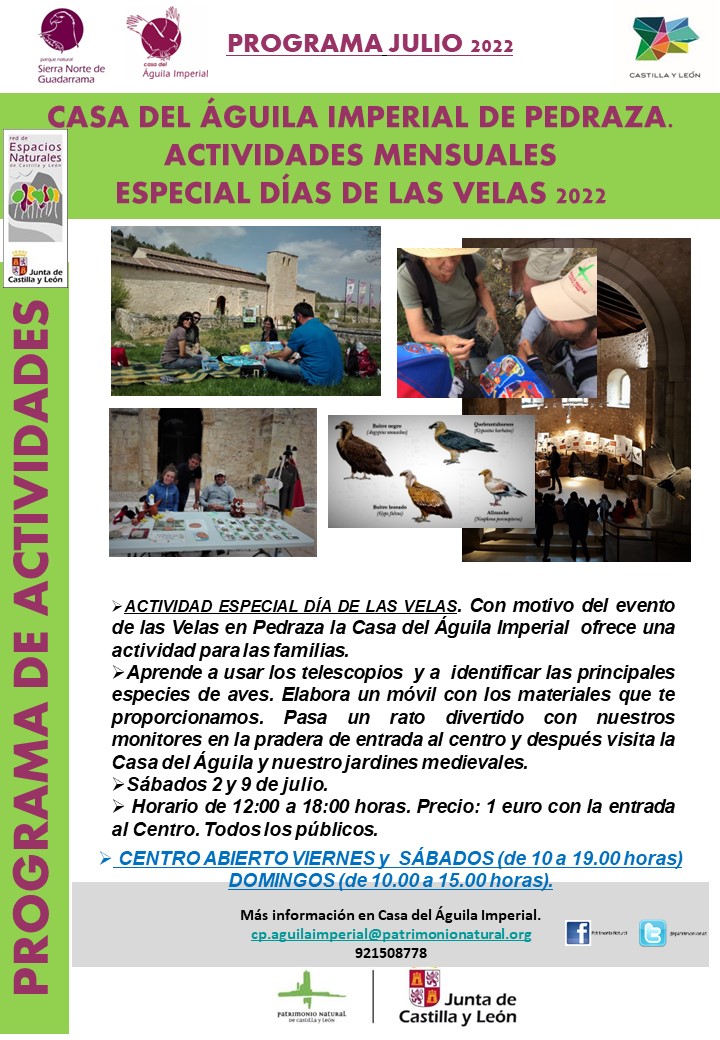 actividad especial dias de las velas 2022
