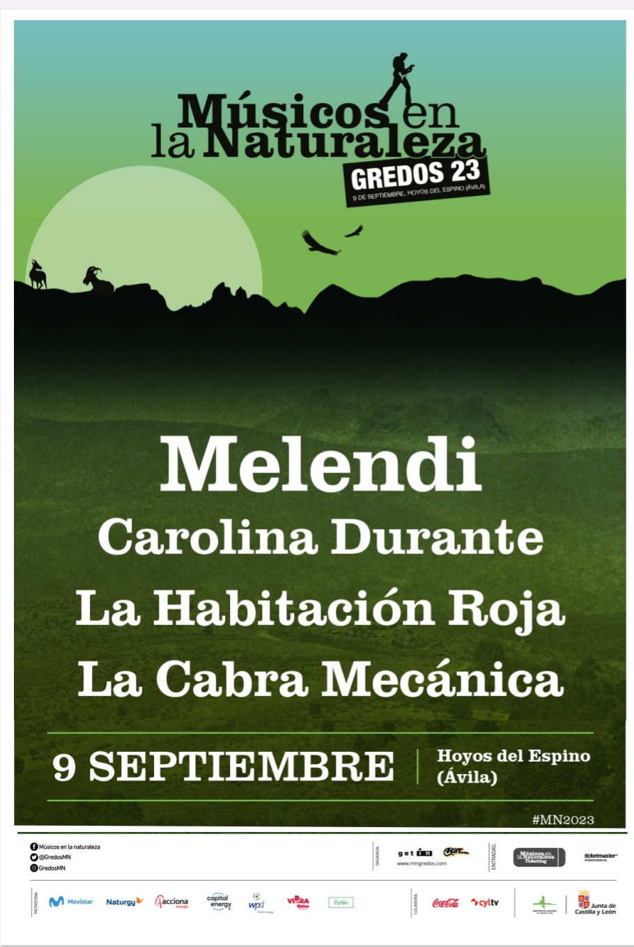 La XVI edición de Músicos en la Naturaleza se celebrará el sábado día 9 de septiembre
