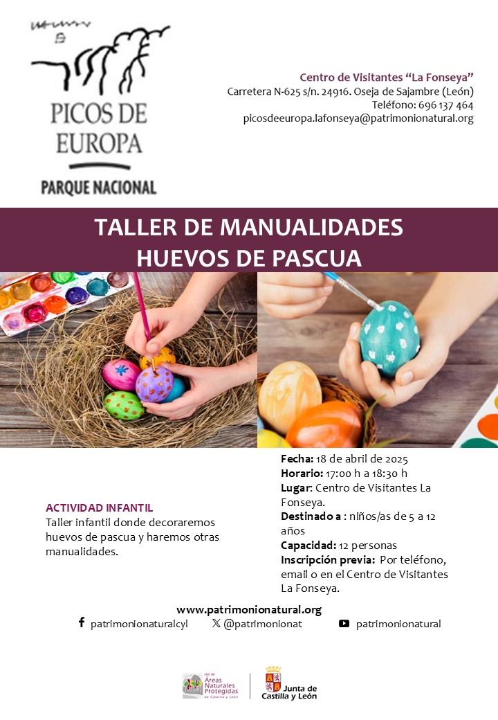 Taller de manualidades huevos de pascua